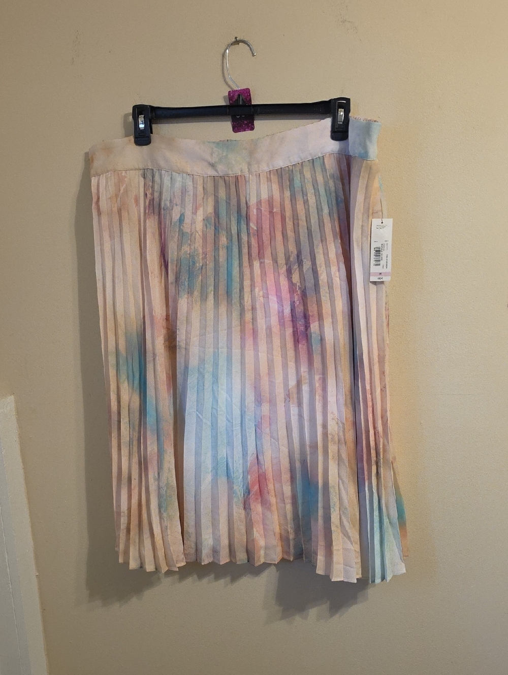 Worthington Women Marble Tie Dye Pleated Pull On Skirt. NWT - Picture 2 of 7